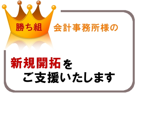 勝ち組会計事務所様の新規開拓をご支援いたします